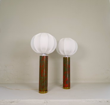 Mid-Century Modern Rare and Large Ceramic Table Lamps, Sweden, 1960s