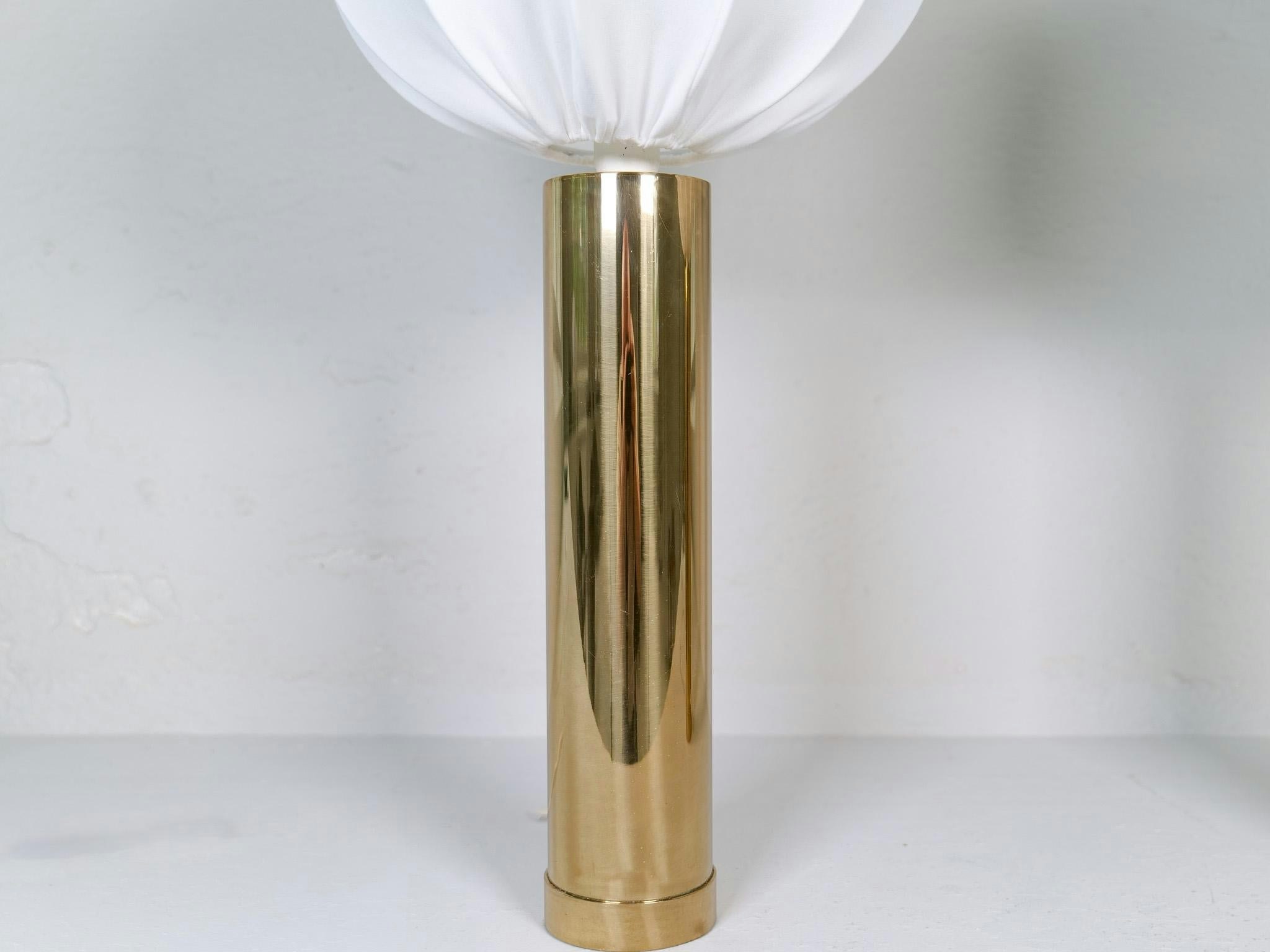 Midcentury Pair of Large Brass Bergboms B-010 Table Lamps, 1960s, Sweden