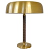 Midcentury Modern Table Lamp in Brass and Leather by Boréns, Sweden, 1960s