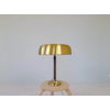Midcentury Modern Table Lamp in Brass and Leather by Boréns, Sweden, 1960s