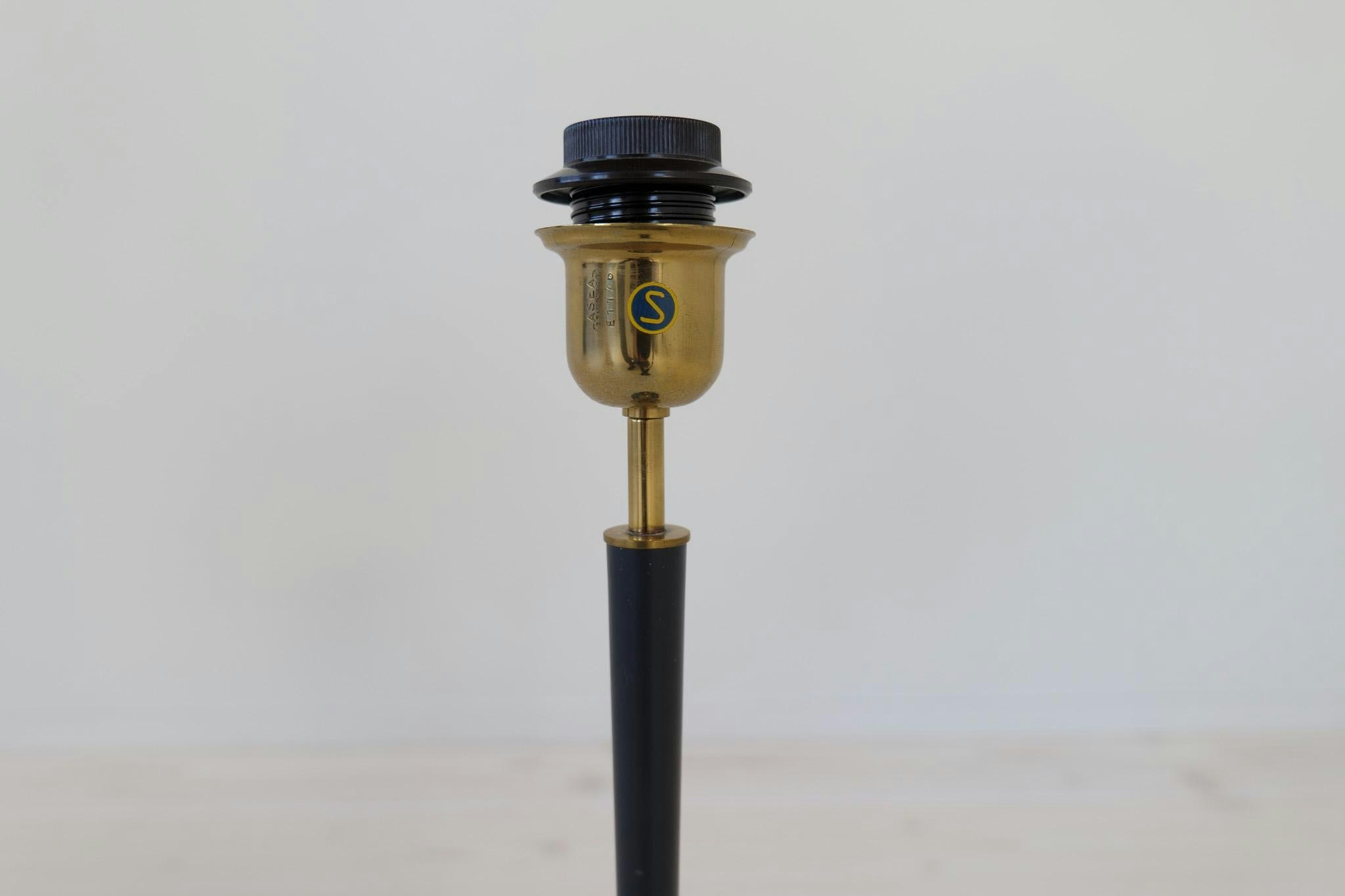 Midcentury Modern Table Lamp in Brass and Cast Iron Asea Sweden, 1950s