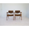 Midcentury Modern Erik Kirkegaard Danish Teak and Leather Desk Chairs, 1960s