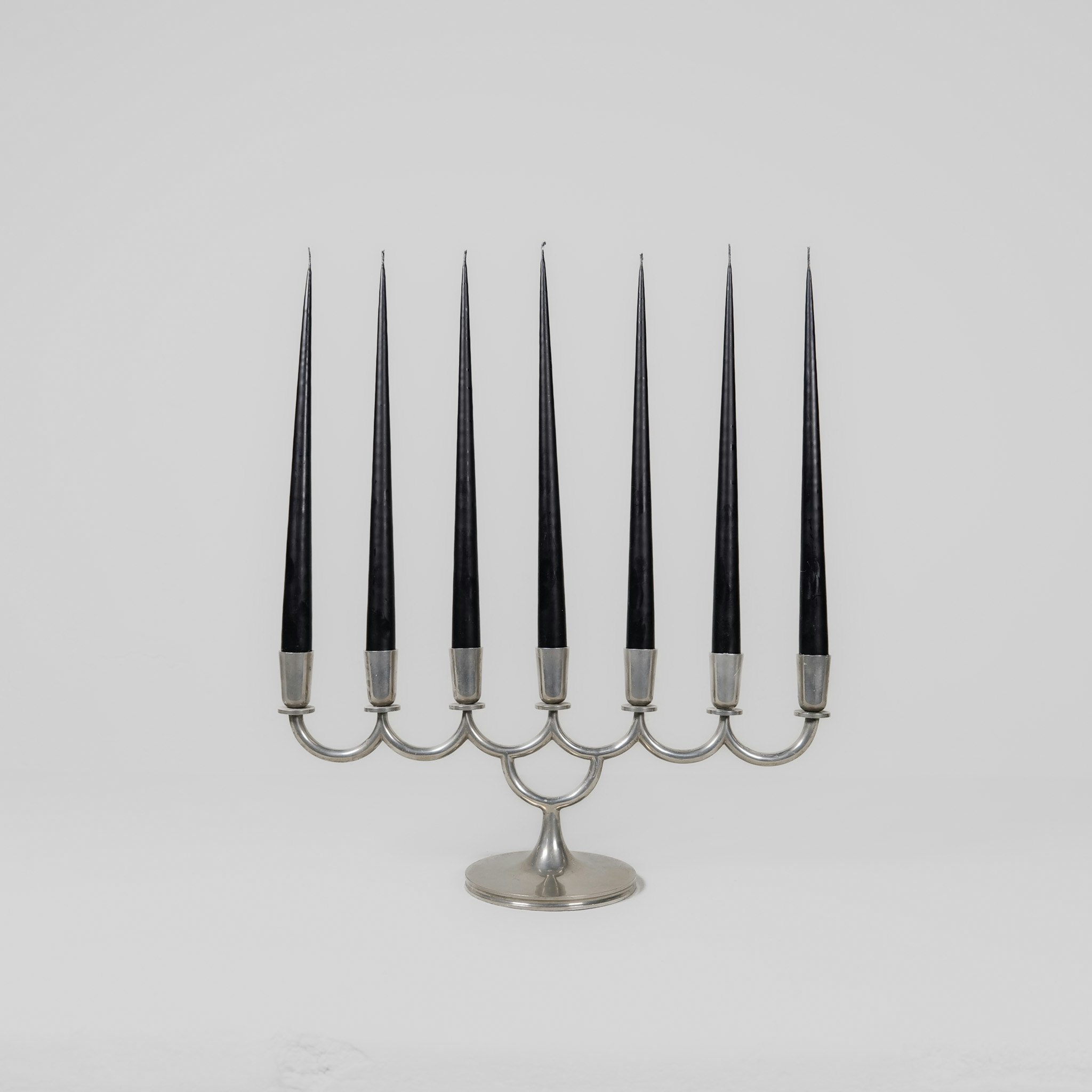 Art Deco Candelabra in Pewter by Lars Holmström in Arvika, Sweden, 1931