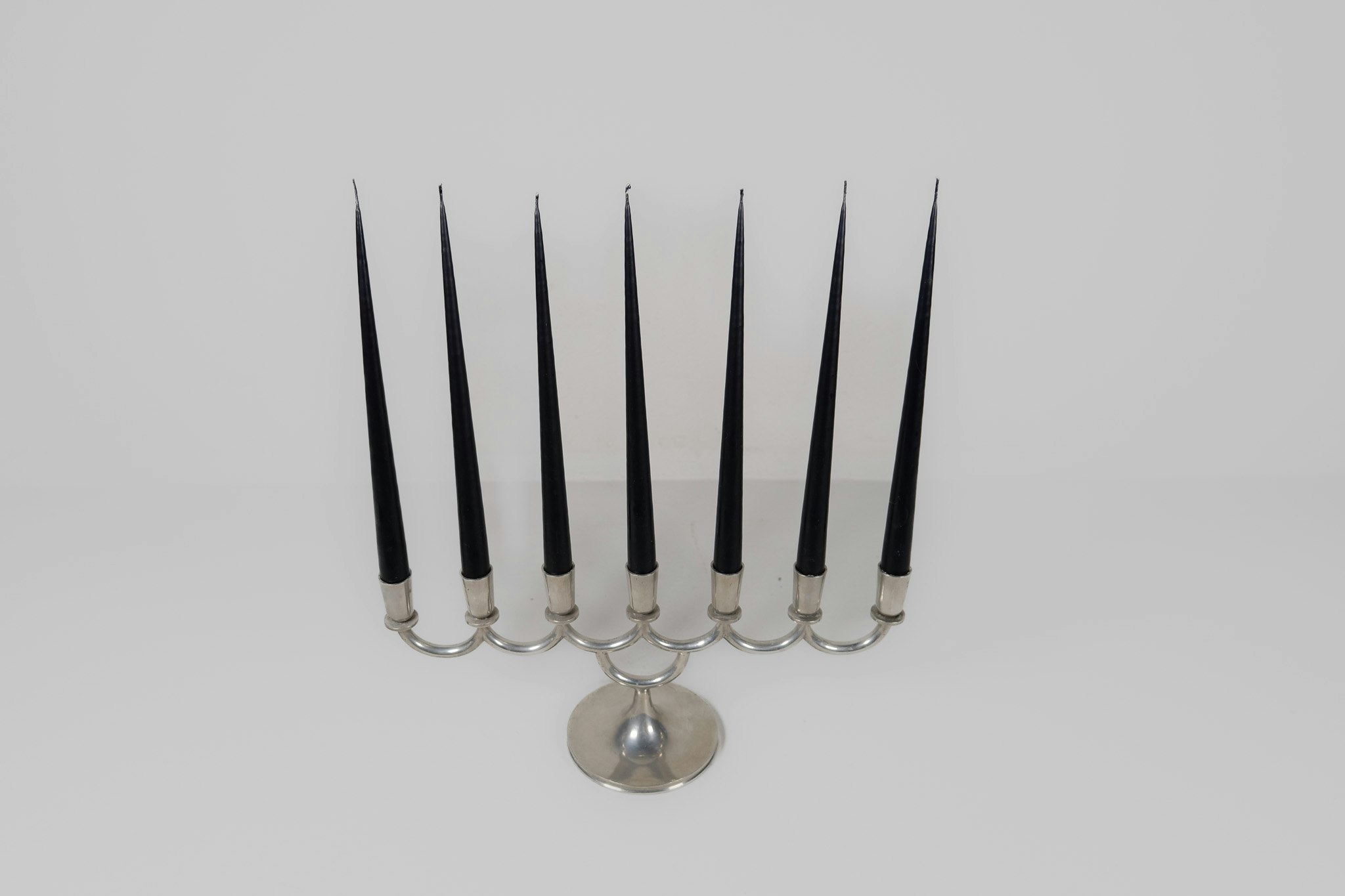 Art Deco Candelabra in Pewter by Lars Holmström in Arvika, Sweden, 1931