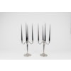 Art Deco Sculptural Set of Candelabras in Pewter, Sweden, 1940s