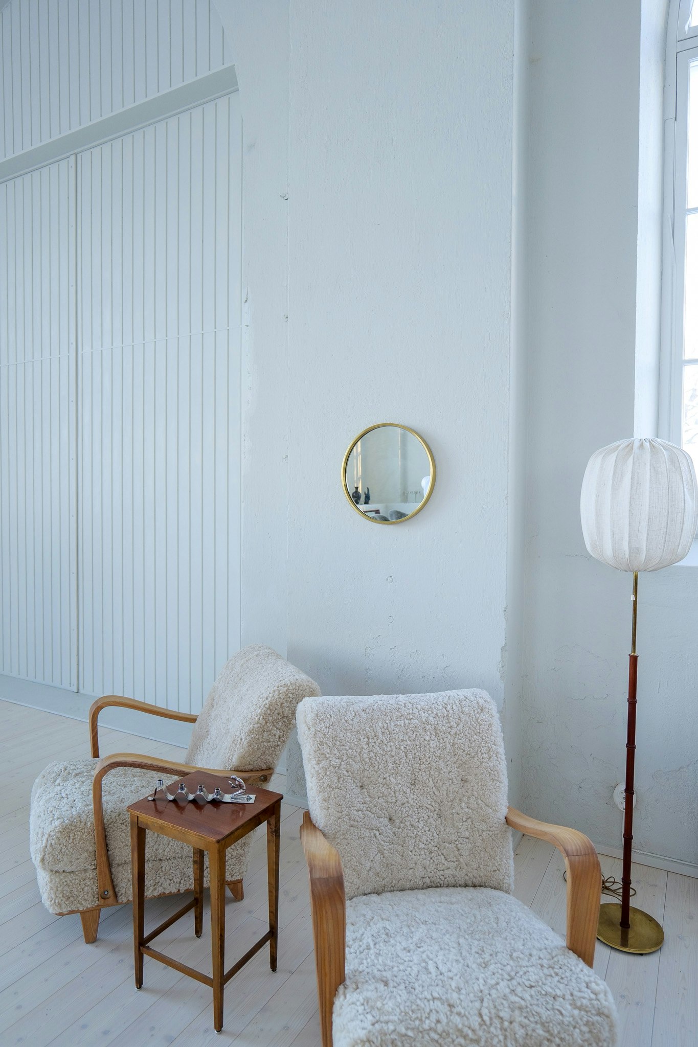 Midcentury Modern Brass Mirror by Glasmäster in Markaryd, Sweden, 1960s