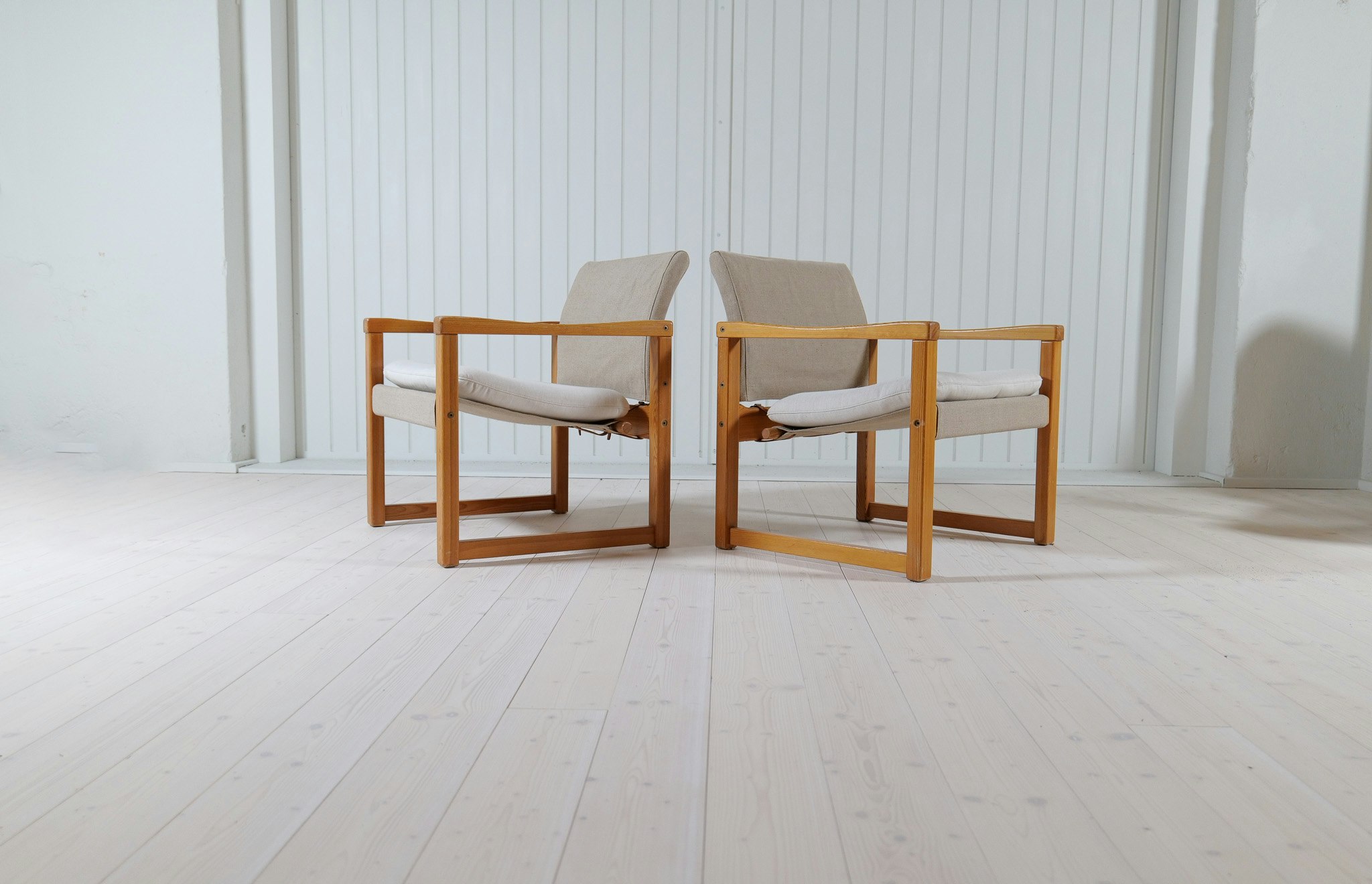 Midcentury Modern Karin Mobring Armchairs Model Diana by Ikea in Sweden, 1970s