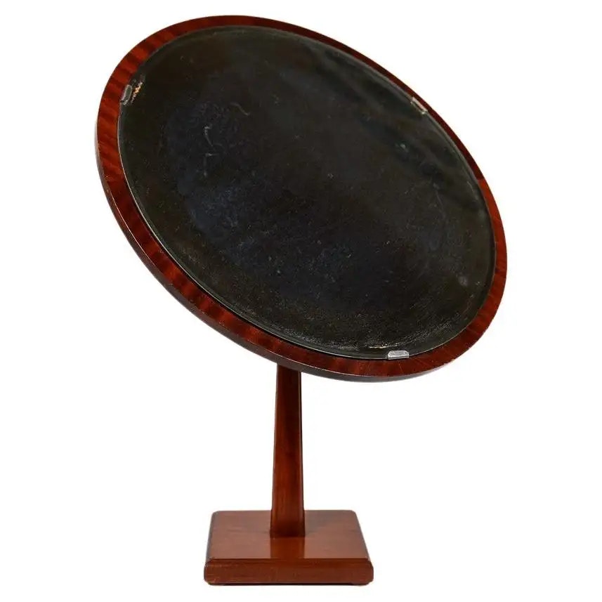 Art Deco Table Mirror Walnut Glas & trä, Hovmantorp, Sweden 1940s