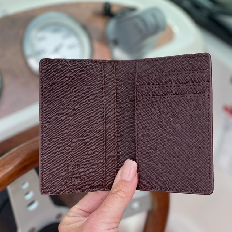 Dark brown Saffiano plånbok