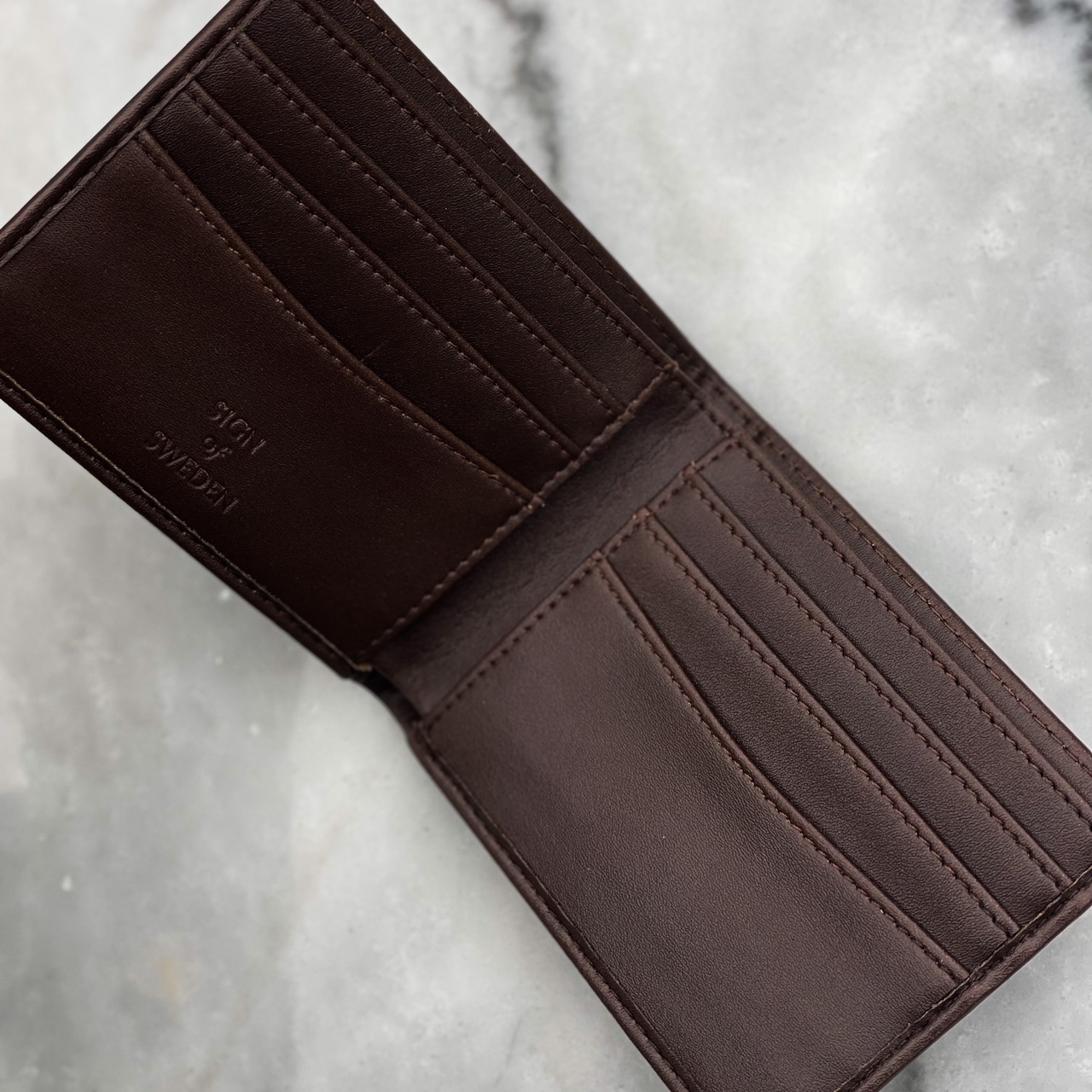 Brown - Brun plånbok med namn