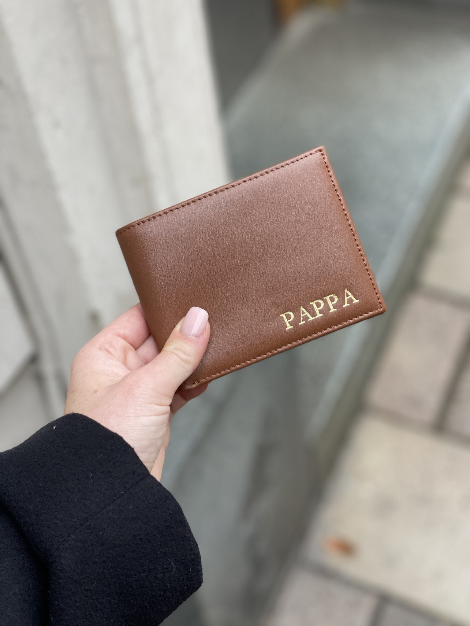Brown smooth plånbok
