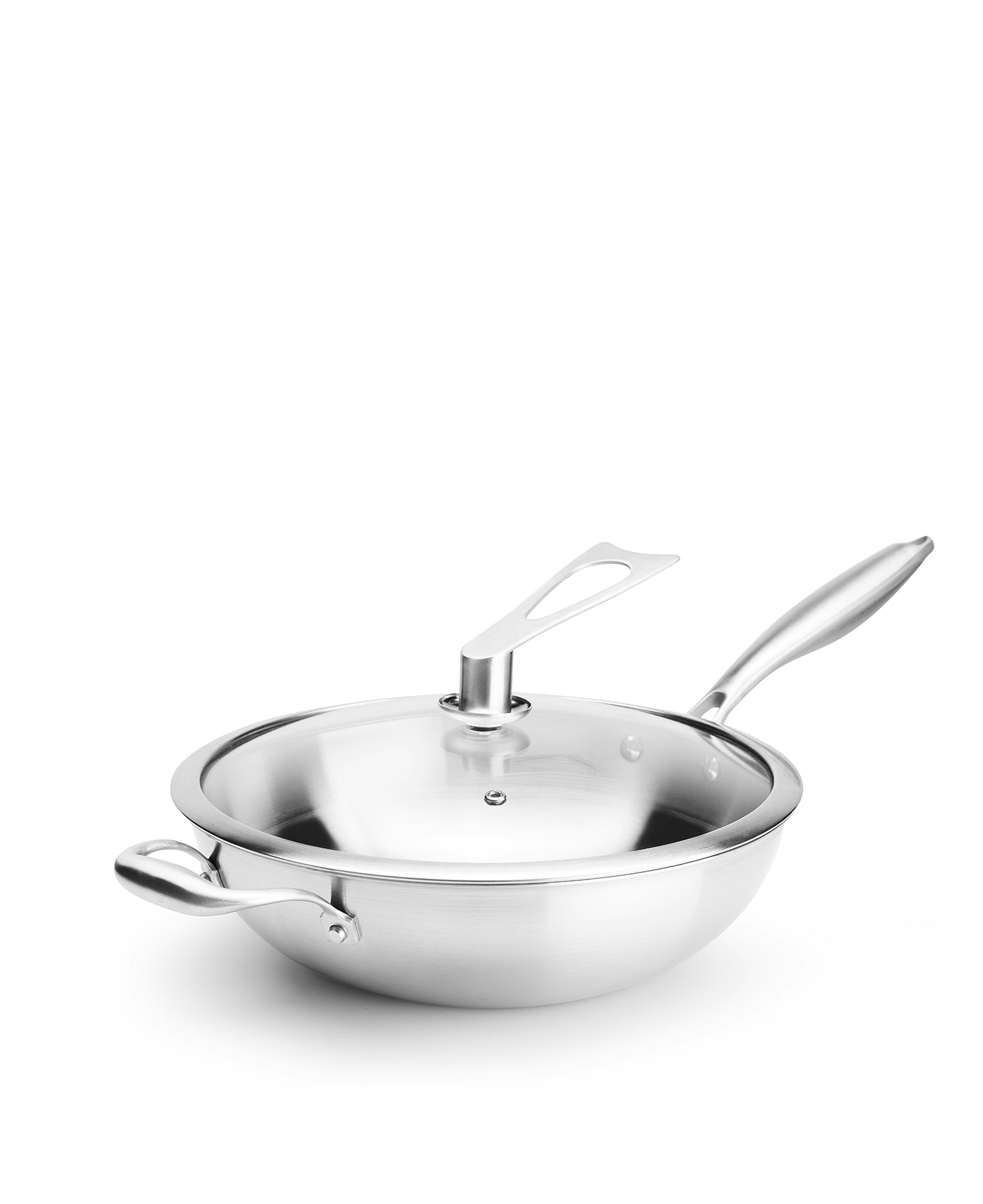 WOK-PFANNE MIT GLASDECKEL AUS EDELSTAHL VON JERNVERKET