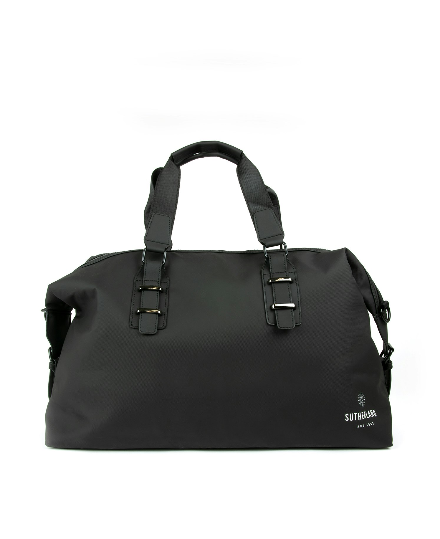 TRENDY DUFFEL-TASCHE AUS NYLON VON SUTHERLAND & SONS – SCHWARZ