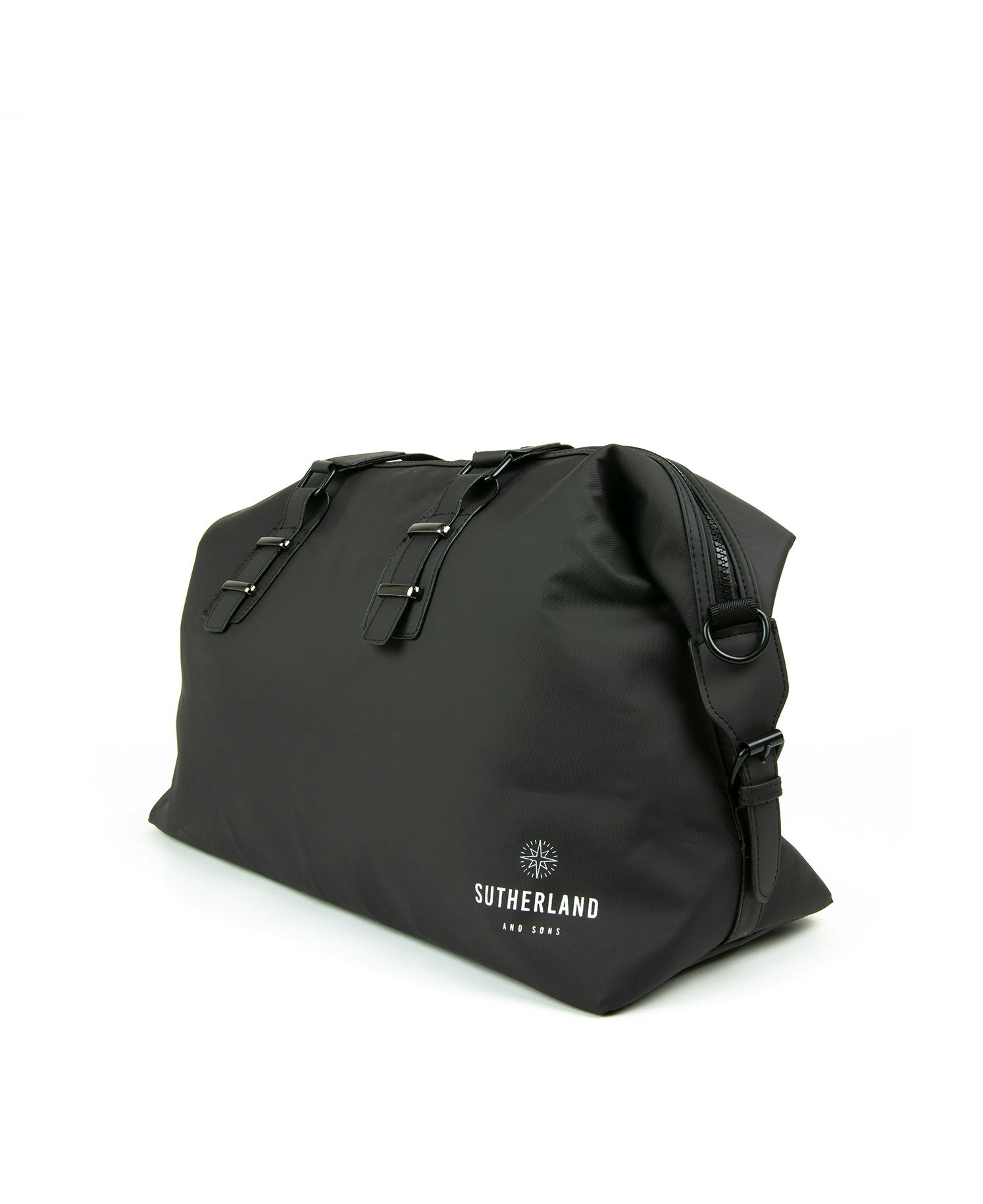 TRENDY DUFFEL-TASCHE AUS NYLON VON SUTHERLAND & SONS – SCHWARZ