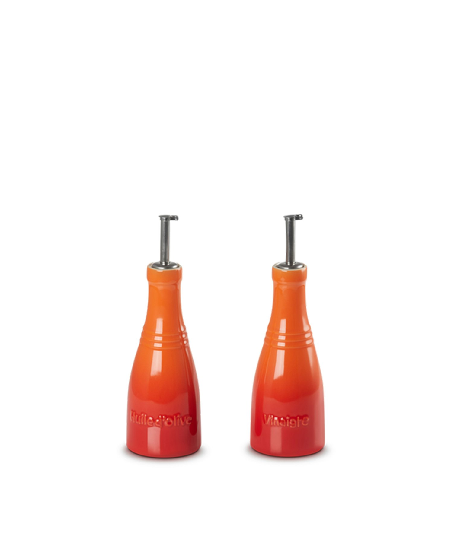 Le Creuset – Öl- und Essig-Set aus Steingut – Vulkanisch