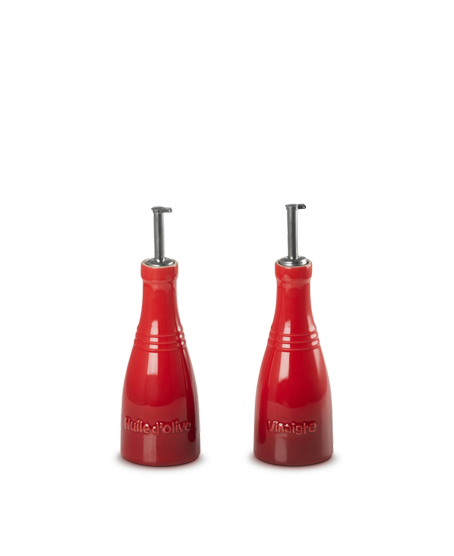 Le Creuset – Öl- und Essig-Set aus Steinzeug – Cerise