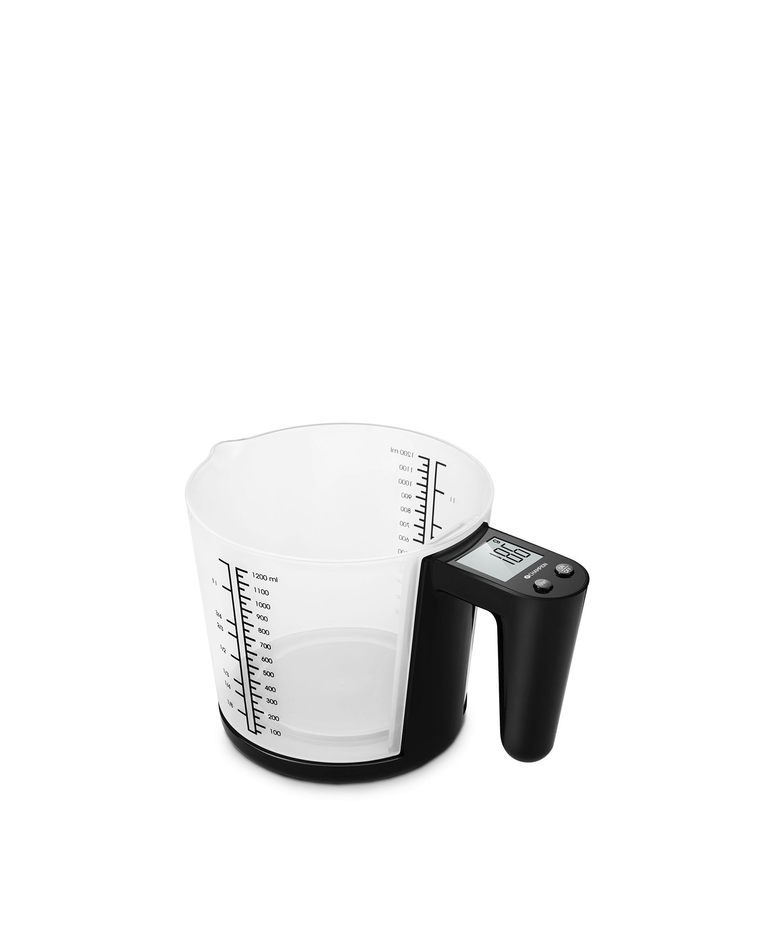 Champion Küchenwaage mit Messbecher 1200 ml – Schwarz