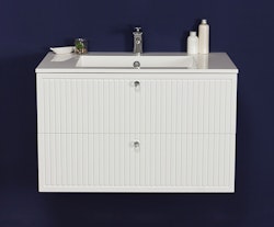 OPALINE 80cm hvit skap med servant