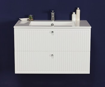 OPALINE 80cm hvit skap med servant