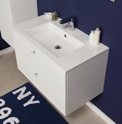 OPALINE 80cm hvit skap med servant