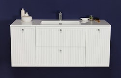 OPALINE 120 cm hvit skap med servant