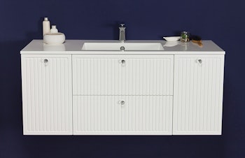 OPALINE 120 cm hvit skap med servant