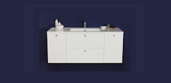 OPALINE 120 cm hvit skap med servant