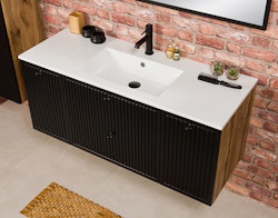 OPALINE 120cm svart skap med servant