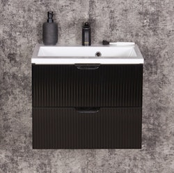 NOVA SLIM 50cm svart skap med servant