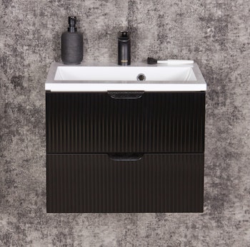 NOVA SLIM 50cm svart skap med servant