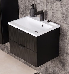 NOVA SLIM 50cm svart skap med servant