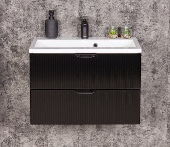NOVA SLIM 60cm svart skap med servant