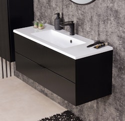 NOVA SLIM 100cm svart skap med servant