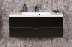 NOVA SLIM 100cm svart skap med servant