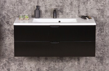 NOVA SLIM 100cm svart skap med servant