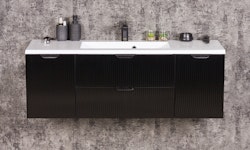 NOVA SLIM 120cm svart skap med servant