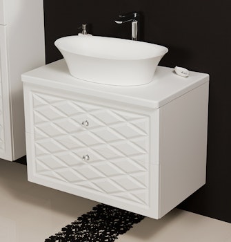 EDGE 80cm hvit skap med servant
