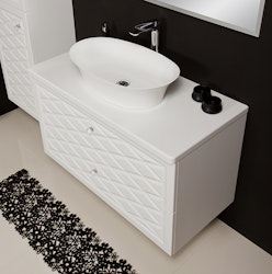 EDGE 103cm  hvit skap med servant