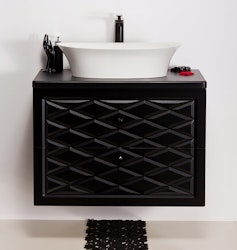 EDGE 80cm svart skap med servant