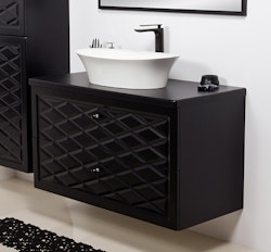 EDGE 103cm svart skap med servant