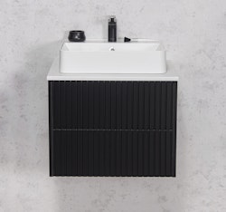 MIRACLE 60cm svart skap, benkeplate og servant