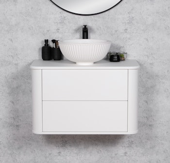 BLANCO 80cm hvit skap med servant