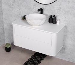BLANCO 100cm hvit skap med servant