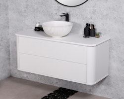 BLANCO 120cm hvit skap med servant