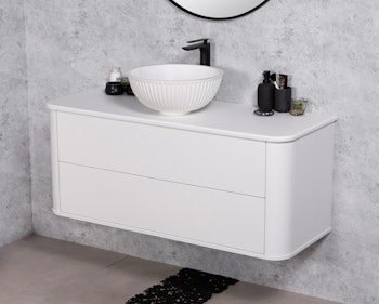 BLANCO 120cm hvit skap med servant
