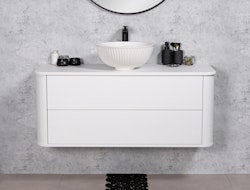 BLANCO 120cm hvit skap med servant
