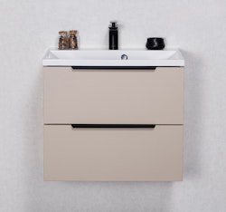 ELIN SOFT 60cm mild sand farge skap med servant