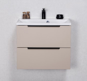 ELIN SOFT 60cm mild sand farge skap med servant