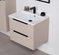 ELIN SOFT 60cm mild sand farge skap med servant
