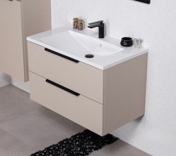 ELIN SOFT 80cm mild sand farge skap med servant